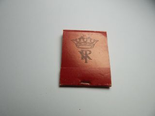 Vintage The Royal York Hotel Toronto Canada Matchbook