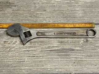 Vintage 1960s Craftsman 8 Inch Adjustable Wrench