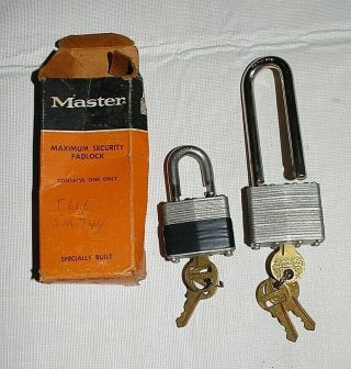 Vintage Master Lock 3 And 1 - Keyed Alike
