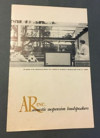 Vintage Acoustic Research Ar Sales Booklet Acoustic Suspension Loudspeakers Ar - 3