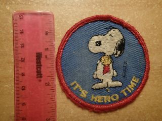 Vintage Embroidered Patch - 1970s Snoopy - - It 