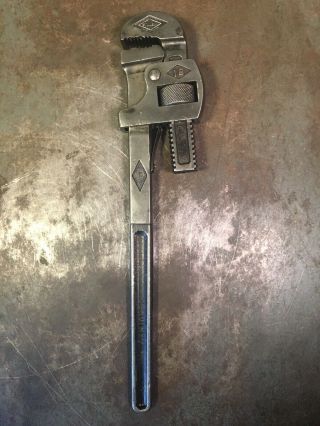 Vintage Stillson Walworth 18 " Adjustable Pipe Monkey Wrench For Plumbing Pipe