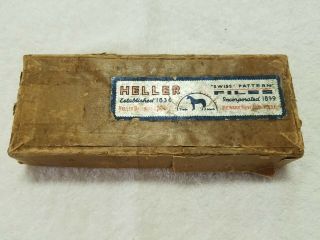 Vintage Heller Needle File Set With Box