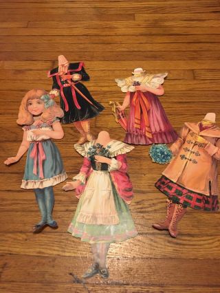 Paper Dolls Raphael Tuck No 42 Little Maid Series Of Dressing Dolls Serene