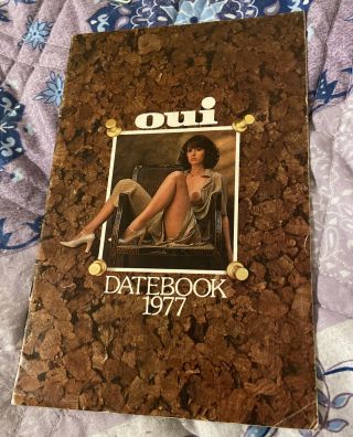 Vintage 1977 Oui Date Book 12 Month Calendar 1970s Model Playboy Pinup Nude