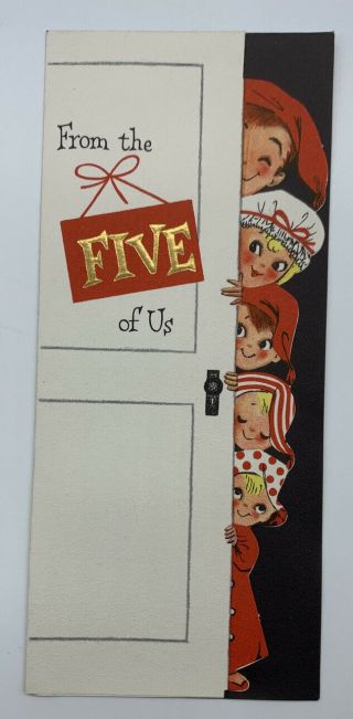 8 Vintage Hallmark Slim Jim Christmas Greeting Cards Unsigned No Envelopes