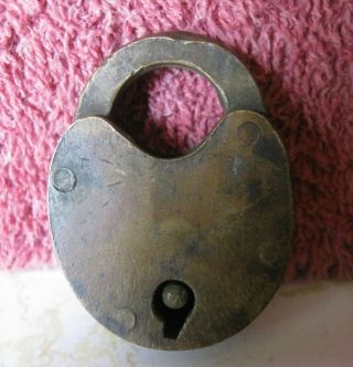 Vintage Antique Brass Lock Padlock No Key