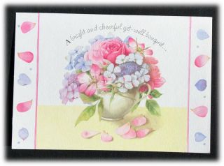 Vintage Marjolein Bastin A Bright And Cheerful Get - Well Bouquet Feel Good Card