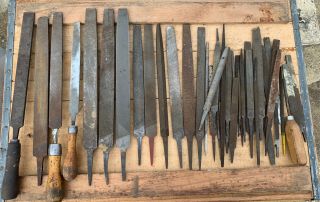 42 Assorted Files & Rasps Woodworking Machinist Blacksmith Vintage Usa Tools
