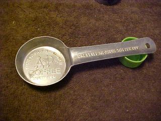 Vintage A&p Grocery Stores Aluminum Advertising Coffee Measuring Spoon Hard Find