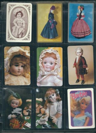56 Playing Card Singles/swap Cards Of Dolls,  Teddy Bears,  Stuffed Dogs,  Toys