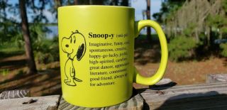 Hallmark Peanuts Rare Snoopy Coffee Cup Mug Yellow
