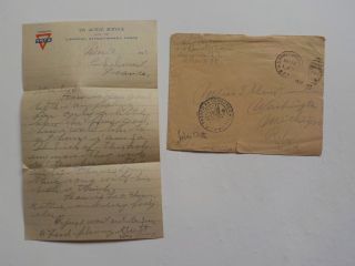 Wwi Letter 1919 Chelmont France Washington Michigan World War Two Ww Ii War Ww1