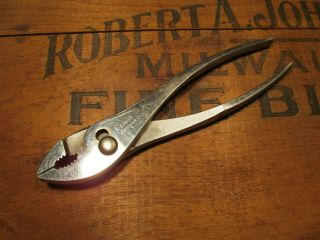 Vintage 8 " Crescent Tool Co Jamestown Ny Slip Joint Pliers