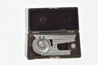 Vintage Brown And Sharpe Universal Bevel Protractor Case
