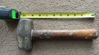 Vintage 3 Lb Sledge Hammer Short Blacksmith Style Wood Handle.  Made In Usa