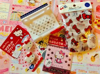 Sanrio Hello Kitty Shower Cap Suction Cup Holder Blotting Paper Magnet Clips