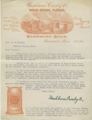1903 Graphic Letterhead - Washburn - Crosby Co,  Minneapolis,  Mn.