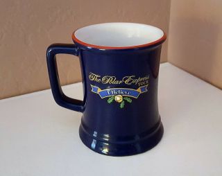Warner Bros.  Cobalt Blue Hot Chocolate Mug " The Polar Express Tour I Believe "