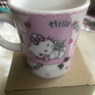 Hello Kitty Sanrio Double - Sided Cupid Coffee Mug Cup 8 Ounces