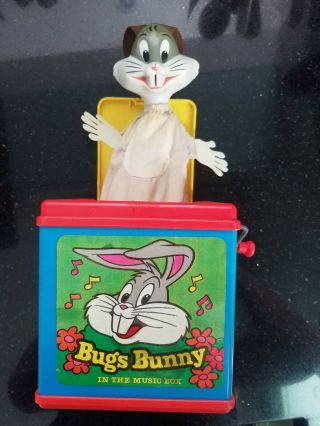 Vintage 1976 Mattel Bugs Bunny Music/jack - In - The - Box