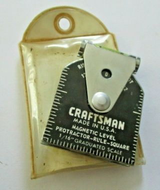 Craftsman Level Protractor - Rule - Square No.  9 - 3992