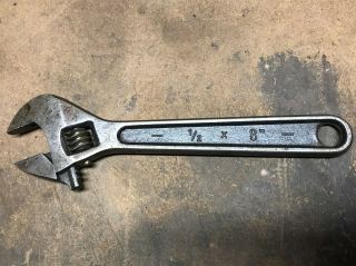 Vintage Made In Germany 1/2 " X 8 " Adjustable Wrench Drop Forged Steel