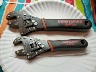 Craftsman Reflex Adjustable Wrench Set 6 " And 8 " Model 45781 And 45782.  Usa