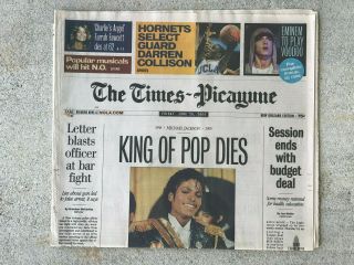 Michael Jackson & Farrah Fawcett Deaths - 2009 Orleans Newspaper
