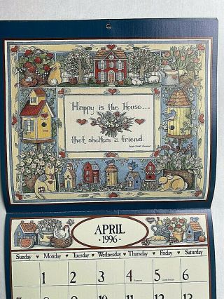 1996 Heart & Home Susan Winget Art Wall Calendar - Crafting 3
