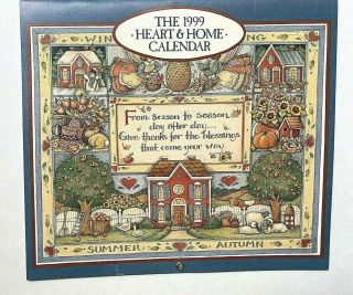1999 Heart & Home Susan Winget Wall Art Calendar - Crafting