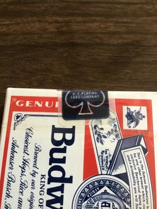 Budweiser Playing Cards, .  Made by U.  S.  Playing Card Company 3