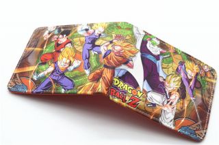 Anime Wallet Dragon Ball Z Dbz Bifold Walle Cosplay Son Goku Leather Purse