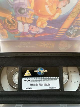 Rare Back To The Future Animated Series VHS Brothers and a Family Vacation 2