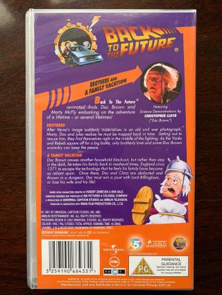 Rare Back To The Future Animated Series VHS Brothers and a Family Vacation 3