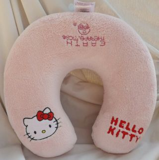 Hello Kitty By Sanrio Earth Therapeutics Pink Soft Plush Travel Neck Pillow