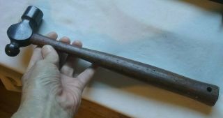 Vintage Craftsman 12 - Oz Ball Peen Hammer W High Oval Cheek,  Hickory