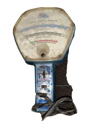 Vintage Kar Check Tach Dwell Points Meter 4 6 8 Cylinder Instrument Service Co