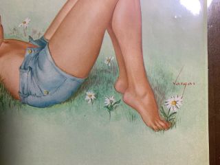 1960 ' s Playboy ALBERTO VARGAS Pin - Up July 1963 He Loves It. 3