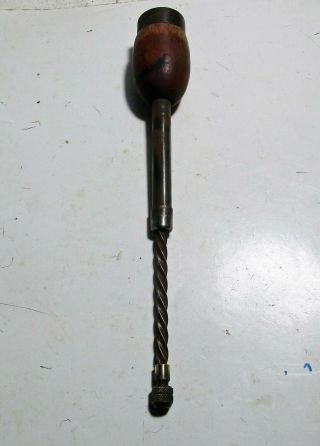 Antique Wood Handle Push Drill