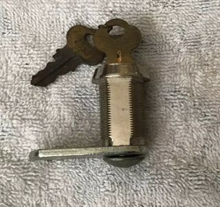 Nos Vintage Usa Made Chicago Lock Co Cylinder Cam Lock With 2 Keys
