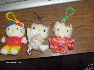 Hello Kitty Sanrio Set Of 3 Hello Kitty On Clips