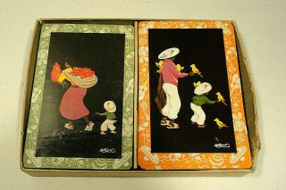 Vintage Double Deck Playing Cards Terrace Brand Hispanic Theme