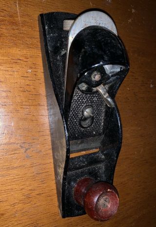 Vintage Miller Falls No.  75 Adjustable Block Plane Made In Usa With Wood Handle