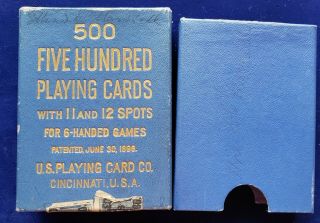 500 Playing Cards By U.  S.  Playing Card Co 1890 