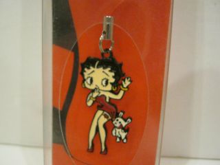 Betty Boop With Pudgy Cell Phone Accessory - Charm - 2006.