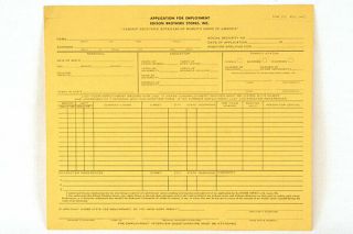Blank Form 202 Employment Application - Edison Brothers Stores,  Inc.
