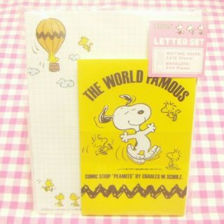 Sun - Star / Peanuts Snoopy Woodstock The World Famous Letter Set / Made In Japan