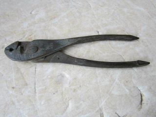 Antique Vintage Crescent No.  2 Wire Crimpers/cutter Electrical Pliers Hand Tool