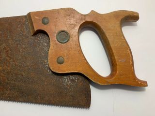 Warranted Superior 29” Hand Saw Wood Work Woodworking Antique Vintage Rustic Old